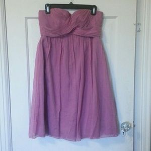 Strapless silk chiffon Taryn dress