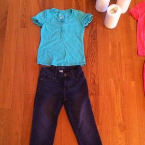 Short sleeve shirt with jeans