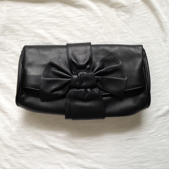 Felix Rey Black Leather Clutch Purse