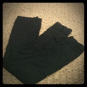 Lace bottom leggings