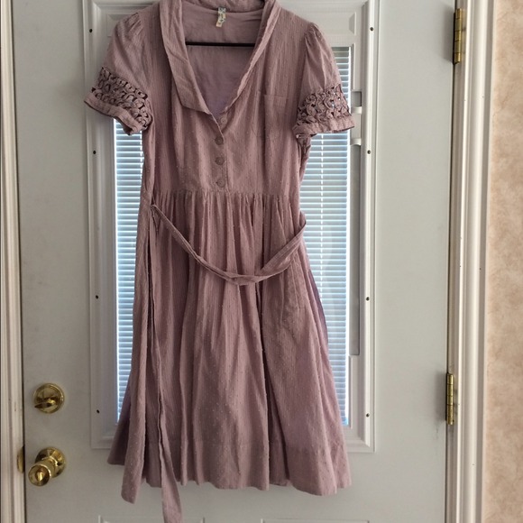 Anthropologie tiny windows dress size 10 lavender