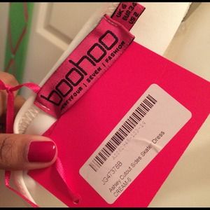 Cutout sides cream skater dress