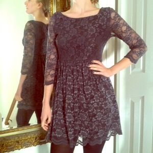 -flash sale-Grey Lace Party Dress