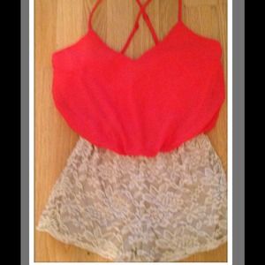 SuperCute Coral colored Romper