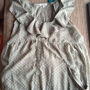 Daniel Rain sheer sleeveless tunic shirt