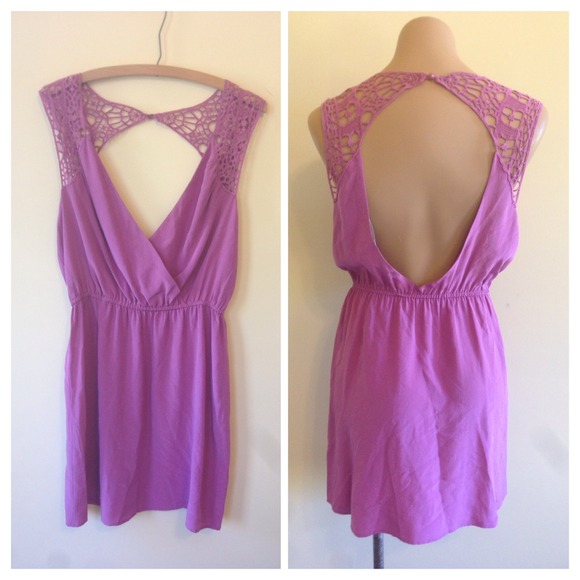 Twelfth Street by Cynthia Vincent Dresses & Skirts - Lavender crochet cocktail dress