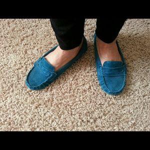 Blue Suede Loafers