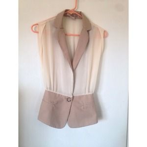 Cute tan peplum top