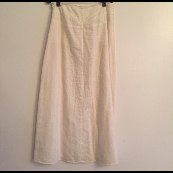 Long white skirt