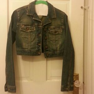 Cropped jean jacket
