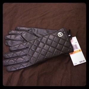 Michael Kors Leather Gloves