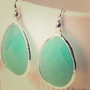 Stella & Dot aqua teardrop earrings!