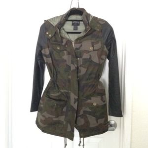 Stussy Leather Sleeves Camo Parka