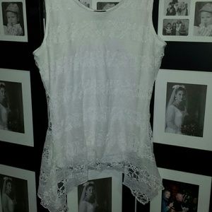 White lacey tank top