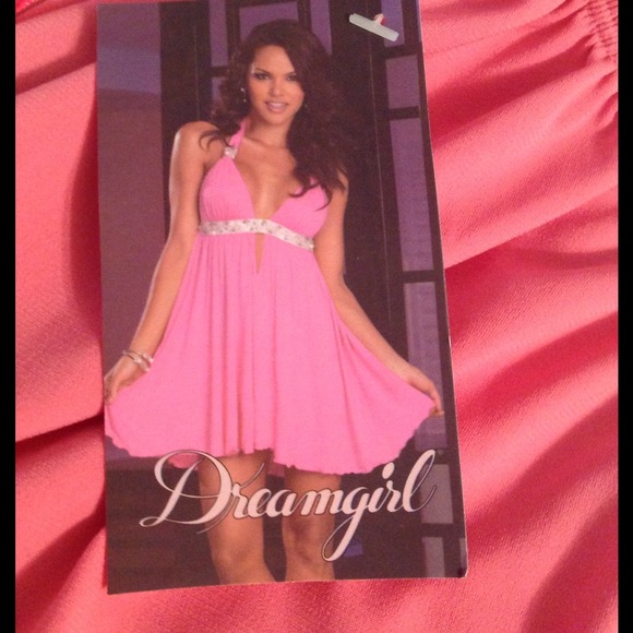 Sexy cute Dream girl pink halter mini