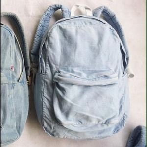 American Apparel vintage denim backpack school bag
