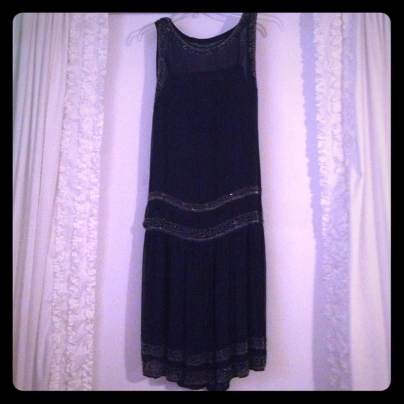 Navy blue jeweled juicy couture dress