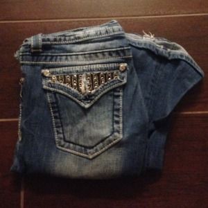 Miss Me Jeans. bootcut. Long. size 27