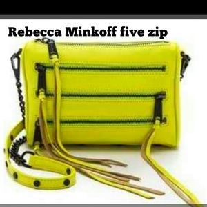Authentic Rebecca Minkoff five zip crossbody, NWT