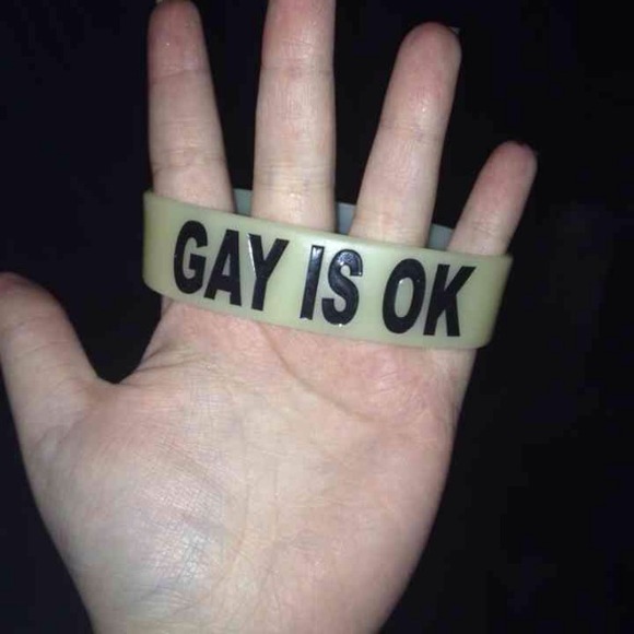 Glow in the dark gay is ok bracelet