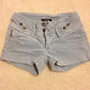 High waisted corduroy shorts