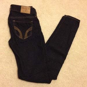 Hollister dark navy skinny jeans