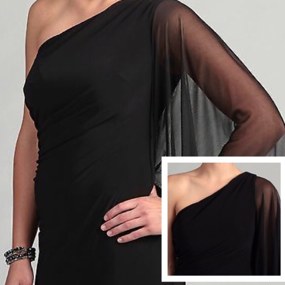 ONYX Nite Single Shoulder Black Dress - Picture 4 of 4