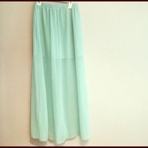 Turquoise maxi skirt