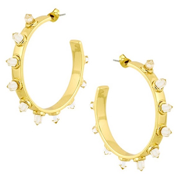 House of Harlow 1960 Jewelry - SALE! House of Harlow Crystal Spike Hoops House of Harlow 1960 Jewelry - SALE! House of Harlow Crystal Spike Hoops