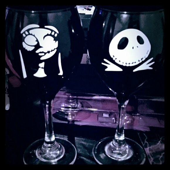 Nightmare Before Christmas Wine Glasses..