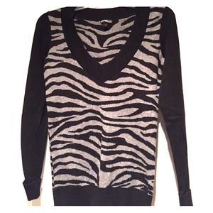 🎉SALE - Express zebra v neck sweater SM