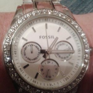 Fossil watch w clear band