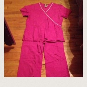 Pink scrub set