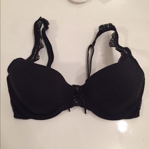 Victoria's Secret Black Lace Lined Demi Bra