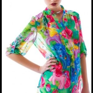 My little pony sheer tunic blouse-never worn