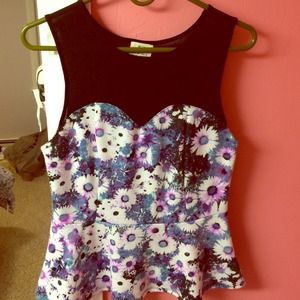 Floral Peplum top