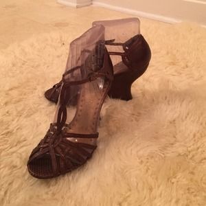 Genuine Leather BCBG Girls Wedge Sandals