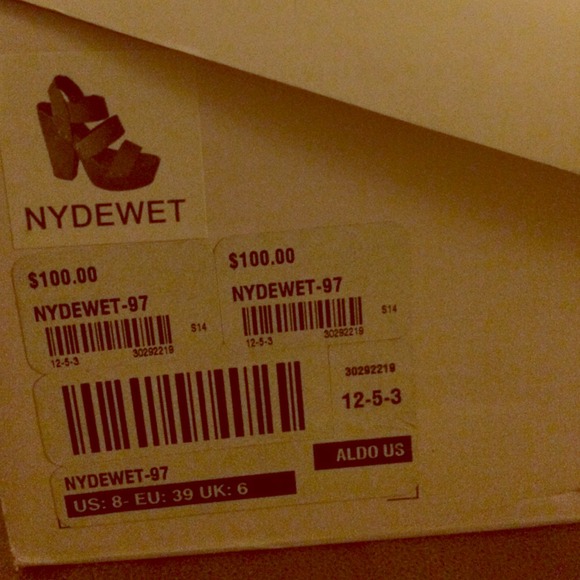 Nydewet black ALDO heels.