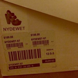 Nydewet black ALDO heels.