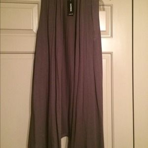 New! Grey long tank top cardigan