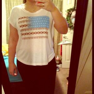 American flag Aztec shirt