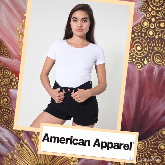 American Apparel Denim - American Apparel Black Zipper Shorts