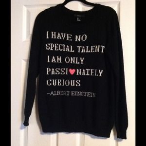 HOLD Forever 21 Cute Albert Einstein Sweater