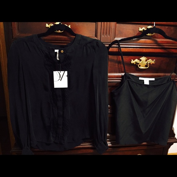 DIANE von FURSTENBERG Billow Lace Silk Top - Picture 3 of 4