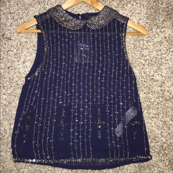 SALE ZARA beaded top