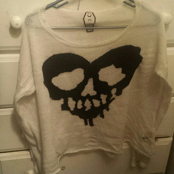 Drop dead thin white sweater