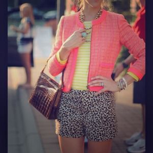 Jcrew leopard shorts