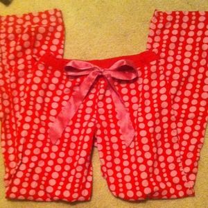 VS Pink polka dot pajama pants