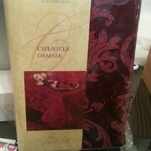 Chenille damask tablecloth