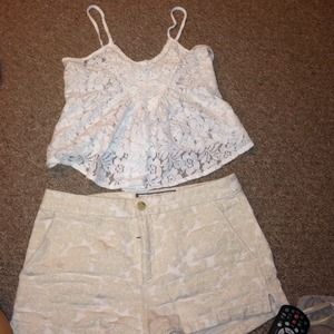 Beautiful White Crop /tank top shirt